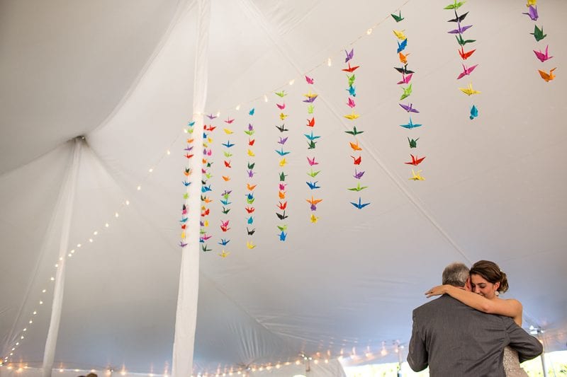 wedding dance father of bride pole tent